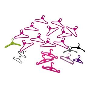 Barbie Hangers Lot‎ of 20 Top Hangers. Pink Purple, Green White